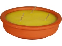 Citronela terakota 140x35 mm tříknotá, vonná svíčka